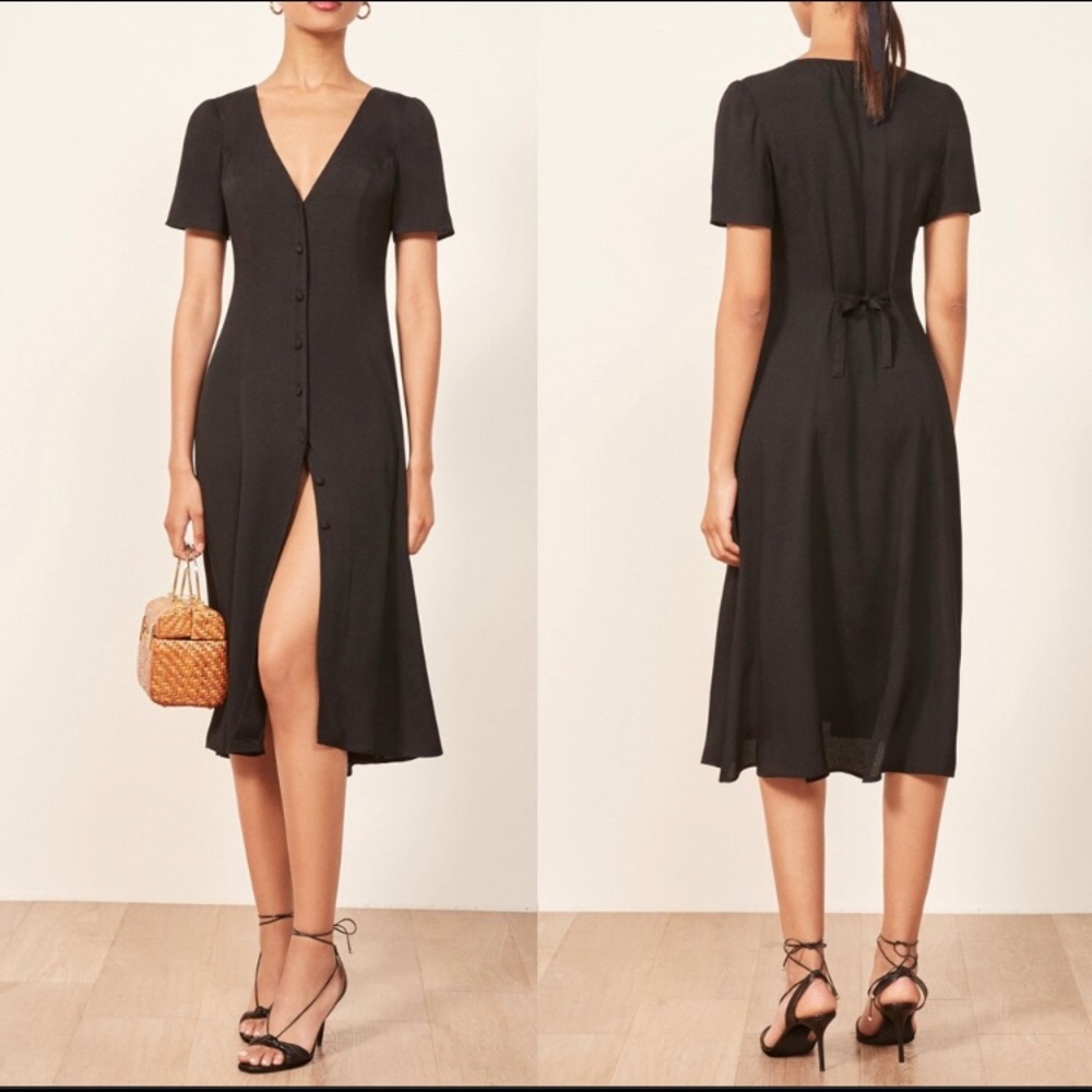 REFORMATION Locklin Dress in Black